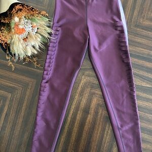 Vibrant Burgundy Leggings